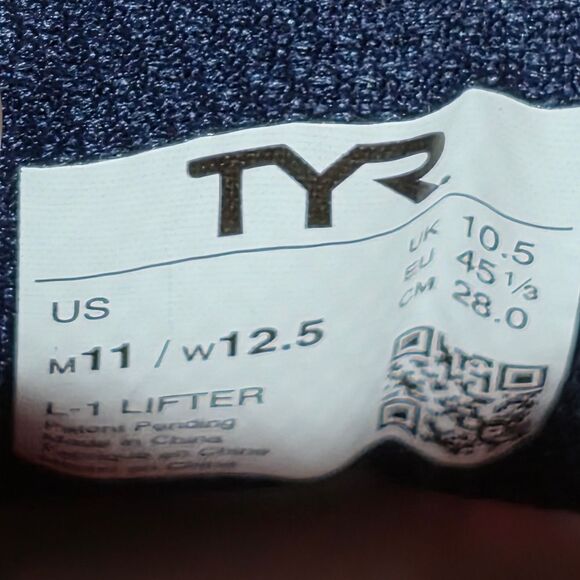 TYR L-1 Lifter Weightlifting Shoes USA White Red Blue Men's Size 11 Women's 12.5 - Picture 7 of 7